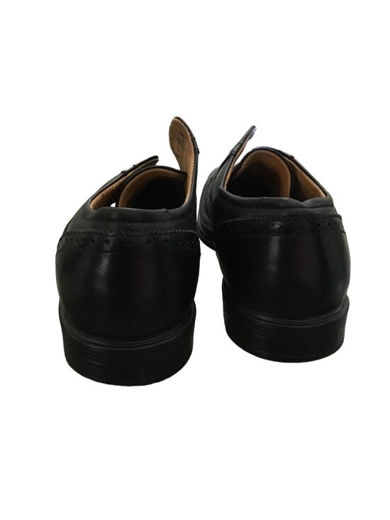 FLORSHEIM -MENS BLACK OXFORDS LEATHER UPPERS LACE UPCASUAL DRESS SHOES SIZE 11.5